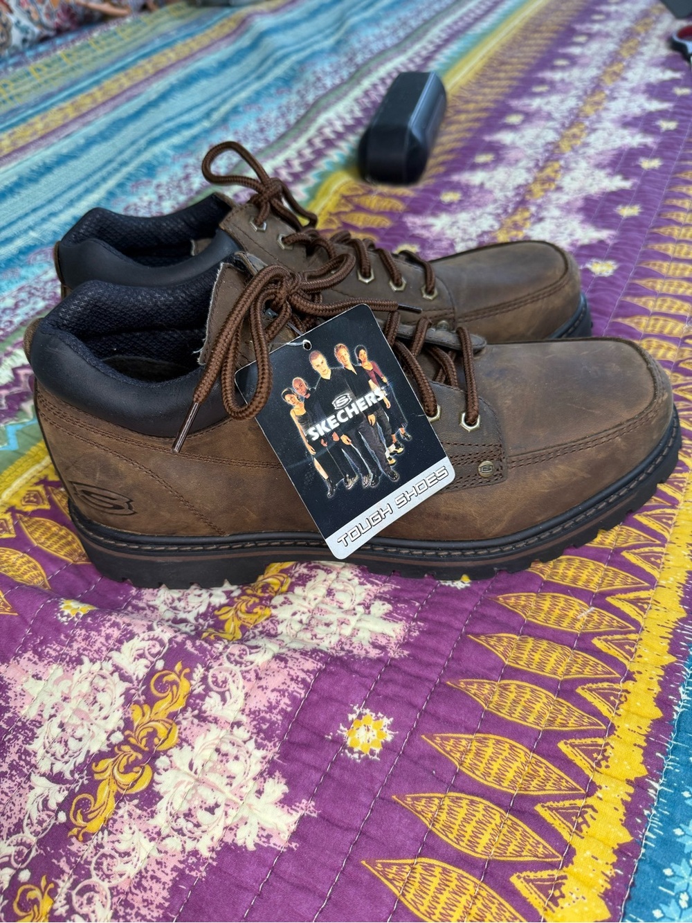 New with tags Vintage Skechers Leather Brown “Tough Shoes” size 12